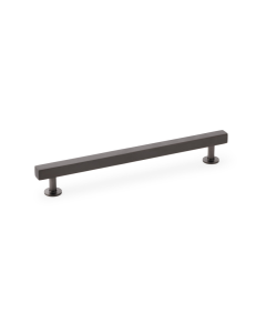 Meubelgreep vierkant T-vorm - Op rond rozet - Antraciet - 228x33x192mm - AW815-192-DBZ