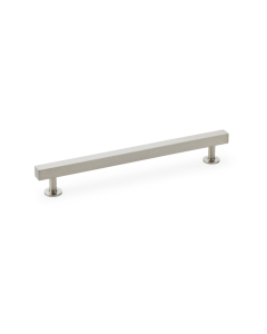 Meubelgreep vierkant T-vorm - Op rond rozet - Mat vernikkeld - 228x33x192mm - AW815-192-SN