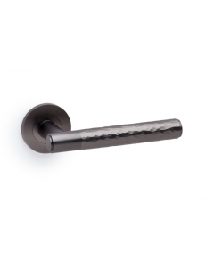 Deurkruk Hammered 'Spitfire' - Antraciet - Rond rozet Ø50mm - AW223DBZ