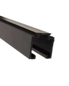 Schuifdeur bovenrail - Zwart aluminium - 35x35mm - Lengte 2000mm