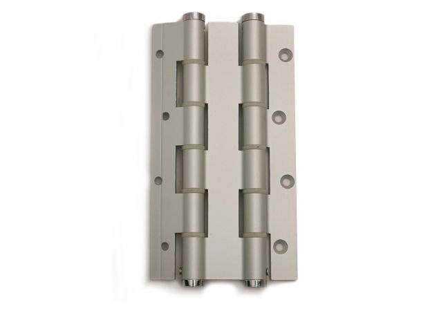 Deurveerscharnier dubbelwerkend - Lengte 180mm - Deurdikte 40mm - Aluminium zilvergrijs