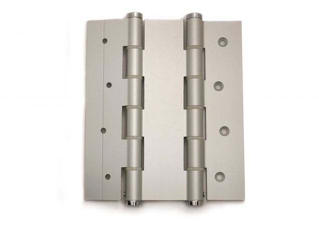 Deurveerscharnier dubbelwerkend - Lengte 180mm - Deurdikte 50mm - Aluminium zilvergrijs