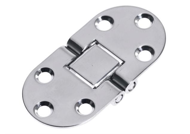 Tafelbladscharnier 80x30x2mm Dubbele knoop onder - Rvs 316