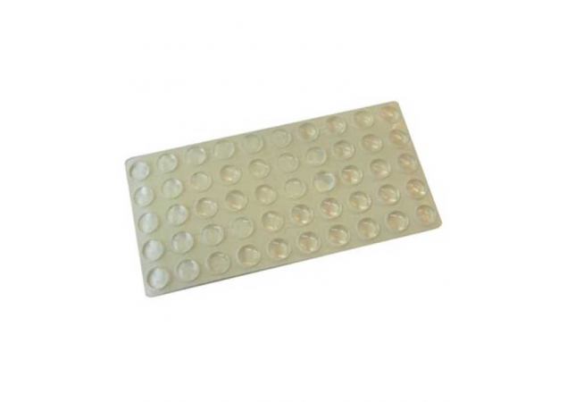 Deurbuffer zelfklevend rond 7mm Transparant per kaart a 50 stuks