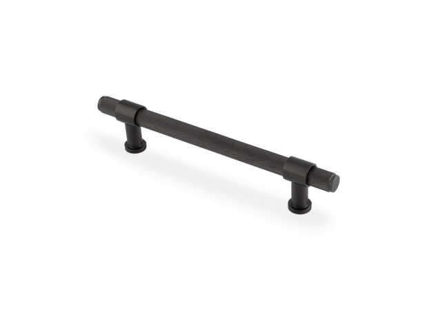 Meubelgreep Knurled 'Kingston' - PVD Antraciet - 220x44x160mm - AW839-160-DBZPVD