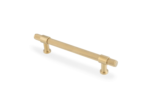 Meubelgreep Knurled 'Kingston' - PVD Mat messing - 188x44x128mm - AW839-128-SBPVD