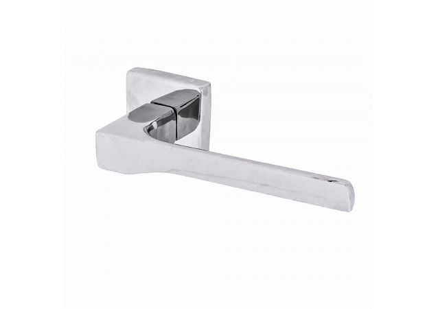 Deurklink Flash - Chroom gepolijst - Op vierkant rozet 51x51mm - FH5CP