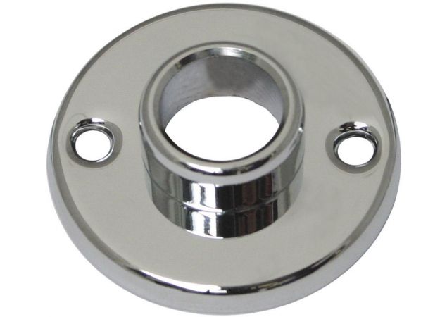 Krukrozet Ø51mm - Opschroefmontage - Messing gepolijst chroom (per stuk)