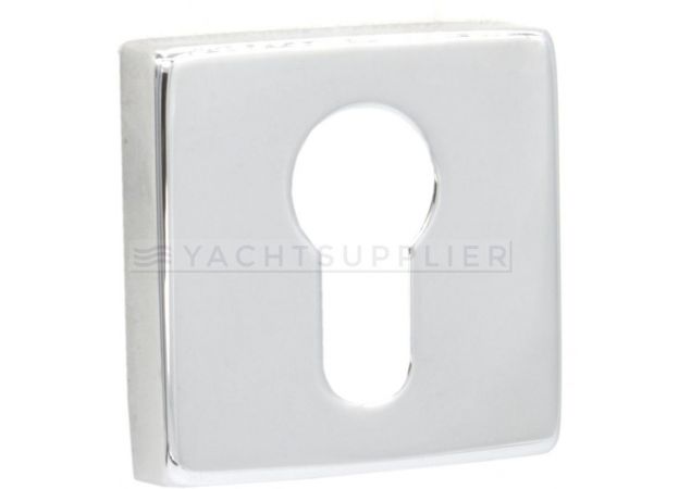 PC-rozet Vierkant 52x52mm - Chroom - QE001CP