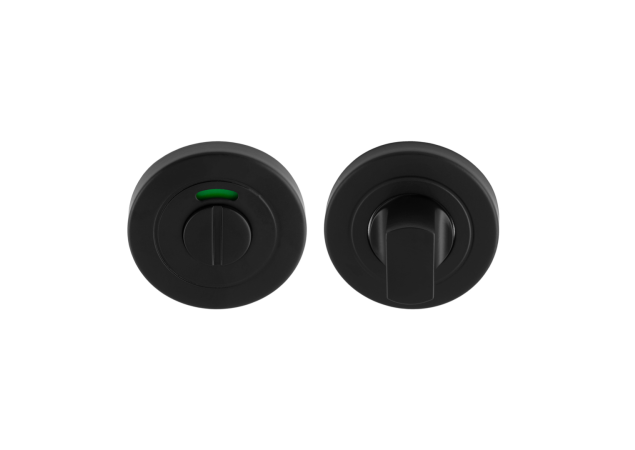Wc garnituur set op rond rozet 52mm - Mat zwart - CST1015MB