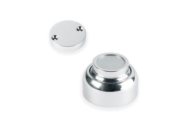 Deurvastzetter magnetisch - 3,8kg - 25mm - Rond - Messing verchroomd