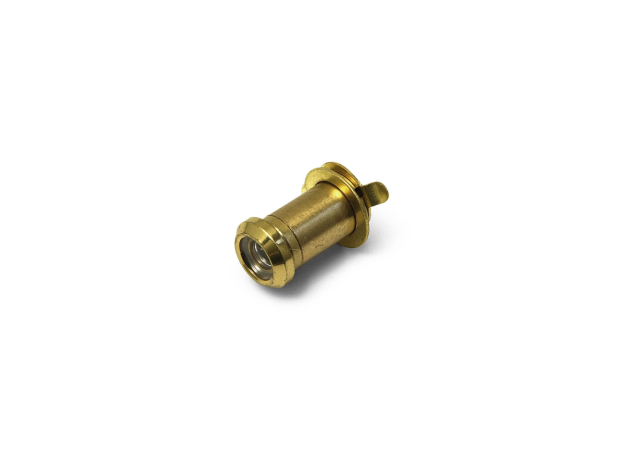 Deurspion messing gepolijst - Ø12mm - Voor deurdikte 18-30mm - Inclusief afsluitklepje - 160° zichtveld