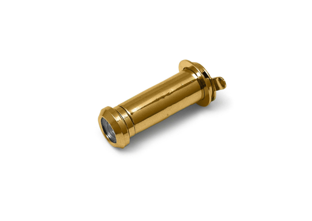 Deurspion messing gepolijst - Ø12mm - Voor deurdikte 31-56mm - Inclusief afsluitklepje - 160° zichtveld