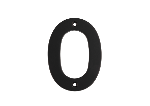 Huisnummer 0 - RVS 316 - Mat zwart - 100mm