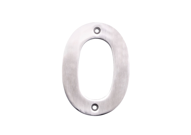 Huisnummer 0 - RVS 316 - Mat - 100mm