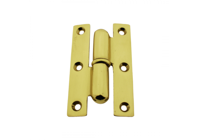 Paumelle Recht - 80x50mm - DIN Rechts - Messing Gepolijst