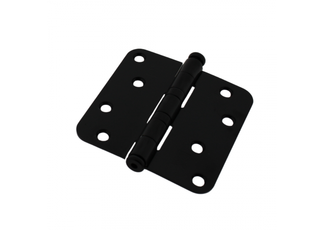 Kogellagerscharnier - 89x89mm - Ronde hoek - Rvs - zwart gecoat