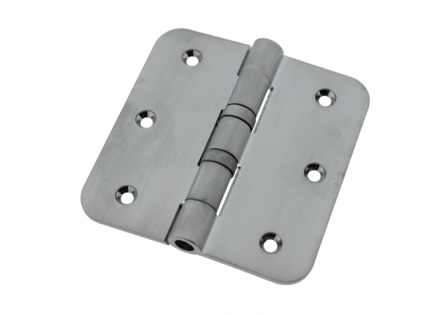 Kogellagerscharnier 89x89mm Ronde hoek Mat chroom