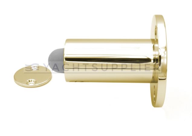 Deurbuffer 72mm voor wand montage Messing gepolijst