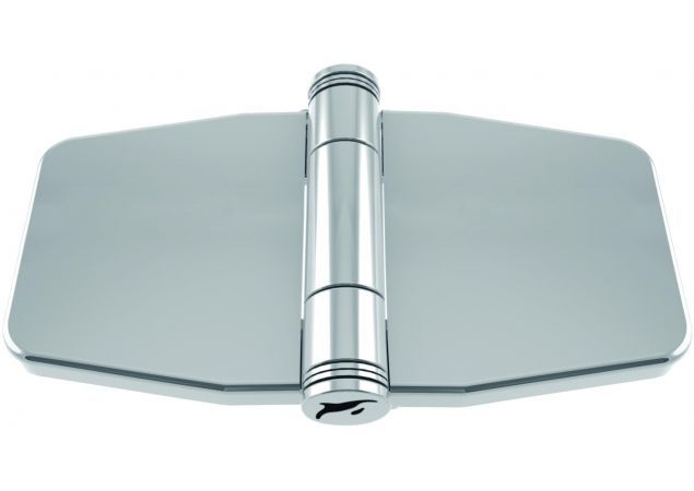 Staartscharnier 78x45x2,0mm L1 39mm, Met vaste afdekkappen Rvs 316