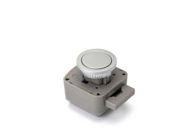 Drukknop-set R-Evolution Rond - Mat chroom - Buitenwerks Ø31,8mm - Plaatdikte: 10,5-19,5mm - 56549.0073