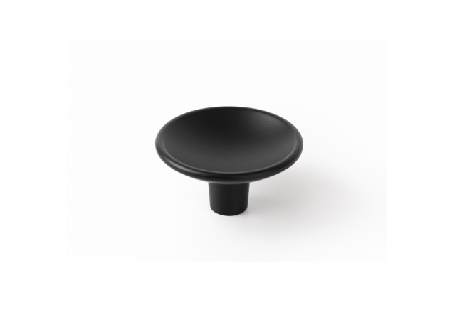 Meubelknop rond Disc - Ø38mm - Hoogte: 20,4mm - Zwart