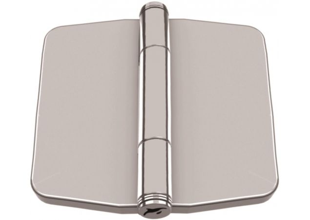 Luikscharnier knoop boven 78x83x2,0mm, Met vaste afdekkappen Rvs 316