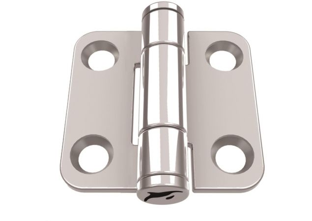 Luikscharnier knoop midden 40x41x2,0mm, Met openstand functie Rvs 316