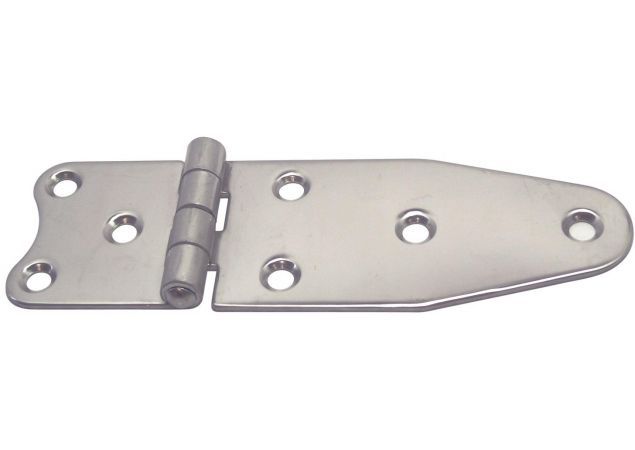 Staartscharnier 129x40x2,0mm L1 38mm Knoop onder model A Rvs 304