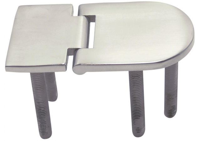 Luikscharnier 76x40x4,0mm Knoop onder Draad M6x45mm Rvs 316