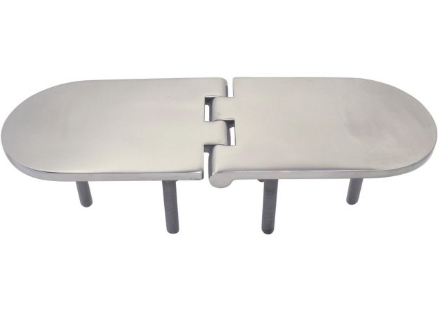 Luikscharnier 190x65x4,0mm Knoop onder, Draad M6x44mm