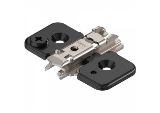 Kruismontage plaat 0mm 3d verstelbaar, ONS zwart