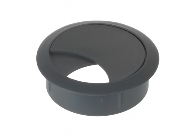 Kabeldoorvoer - Antraciet - Boordiameter: ø70mm - Diepte: 20mm - Diameter: ø78mm - Rond