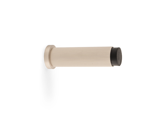 Deurstopper Reeded 'Projection' - Mat vernikkeld - Wandmontage - AW602-75-SN
