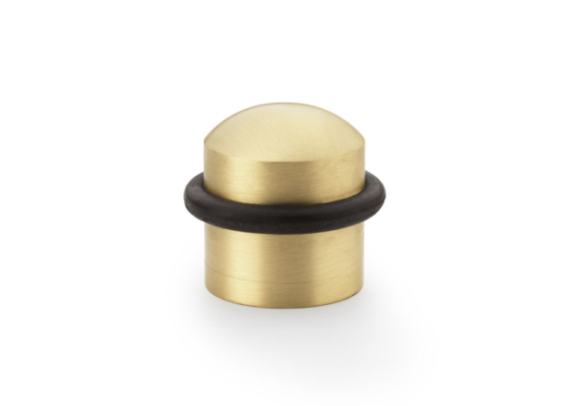 Deurstopper 'Dome Top' - Mat messing - Vloermontage - AW638SB