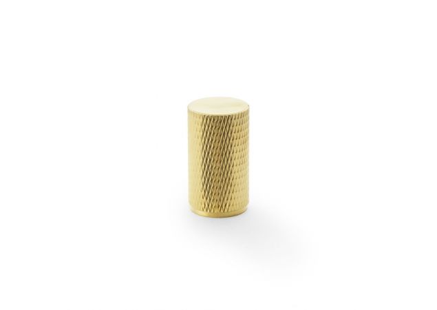 Meubelknop Knurled 'Brunel' - PVD Mat messing - Ø20mm - Hoogte 35mm - AW800-35-SBPVD