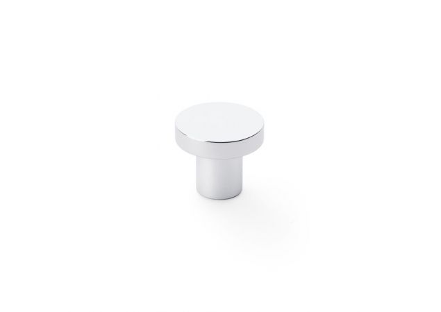 Meubelknop Plain 'Hanover' - Gepolijst chroom - Ø30mm - Hoogte 26mm - AW821-30-PC