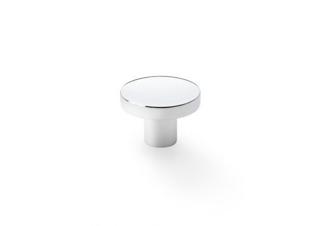 Meubelknop Plain 'Hanover' - Gepolijst chroom - Ø38mm - Hoogte 28mm - AW821-38-PC