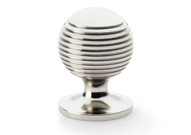 Meubelknop Caesar Nikkel gepolijst Ø32mm Hoogte 45mm AW832-32-PN
