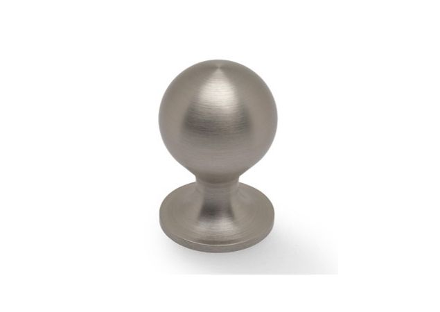 Meubelknop Plain Caesar Mat vernikkeld Ø25mm Hoogte 38mm AW844-25-SN