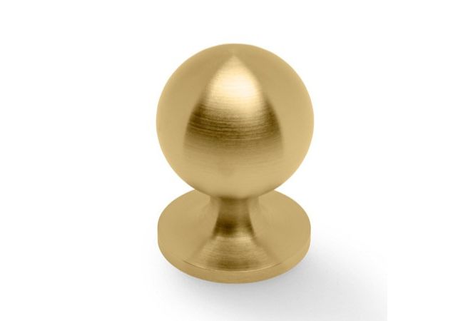 Meubelknop Plain Caesar PVD Mat messing Ø32mm Hoogte 44mm AW844-32-SBPVD