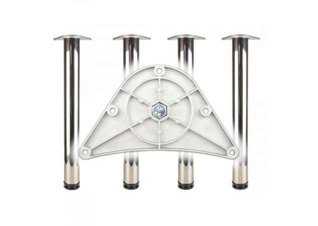 Tafelpoot rond 80x710mm - Chroom gepolijst- Set van 4 stuks