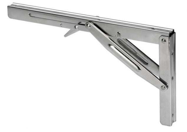 Inklapbare plankdrager - 150kg - 300mm - RVS 304