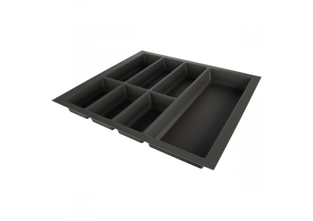 Grijze bestekbak – Soft Touch – Breedte: 480-522mm – Diepte: 445-474mm