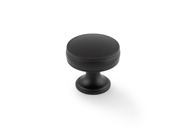 Meubelknop 'Lynd' - Zwart - Ø38mm - Hoogte 35mm - AW808-38-BL