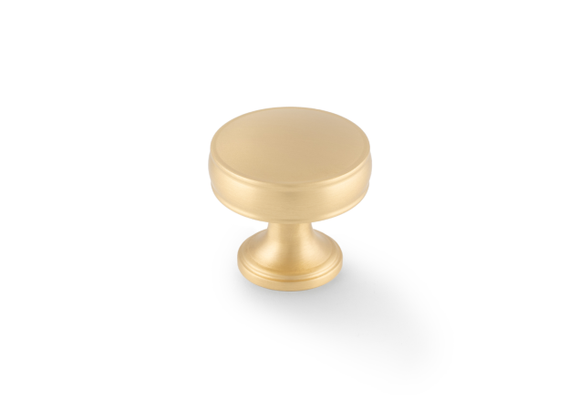 Meubelknop 'Lynd' - Mat messing - Ø32mm - Hoogte 29mm - AW808-32-SB
