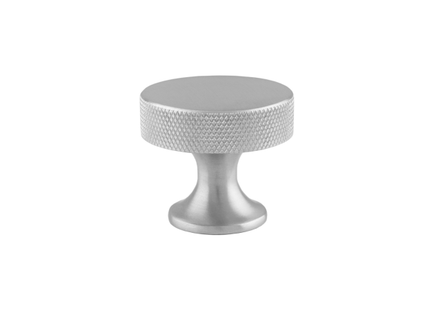 Meubelknop Knurled 'Berlin' - Mat verchroomd - Ø38mm - Hoogte 35mm - AW841-38-SC