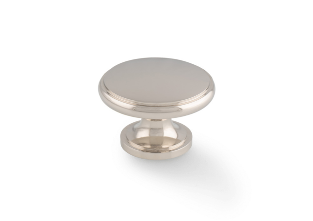 Meubelknop 'Cambridge' - Nikkel gepolijst - Ø38mm - Hoogte 26mm - AW849-38-PN