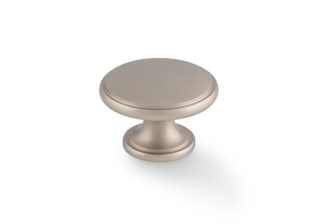 Meubelknop 'Cambridge' - Mat vernikkeld - Ø38mm - Hoogte 26mm - AW849-38-SN