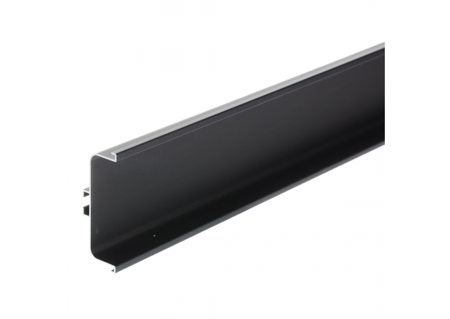 Greeplijst C-profiel Aluminium - Mat zwart - 2,9 meter